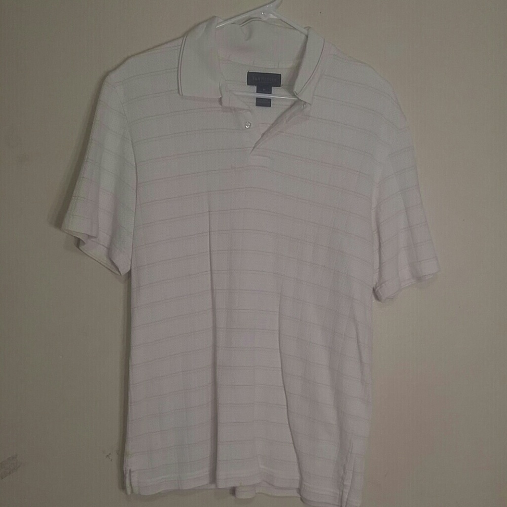 Short Sleeve White/Cream Polo
